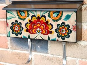 European Folk Paisley Design Townhouse Mailbox Cover