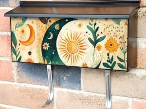 Celestial Moon and Sun #2 Townhouse Mailbox Cover