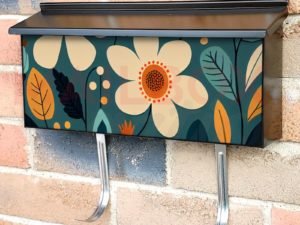 Cute Folklore Flowers #1 Townhouse Mailbox Cover