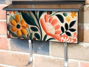 Cute Folklore Flowers #2 Townhouse Mailbox Cover