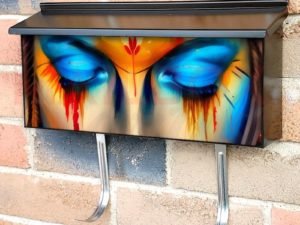 Indian Goddess Portrait  Townhouse Mailbox Cover