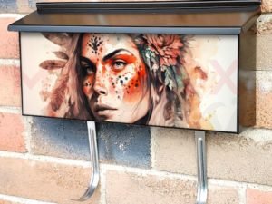 Beautiful Native Girl #1 Townhouse Mailbox Cover