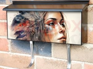 Beautiful Native Girl #2 Townhouse Mailbox Cover