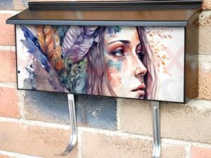 Beautiful Native Girl #3 Townhouse Mailbox Cover