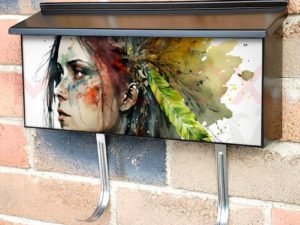 Beautiful Native Girl #4 Townhouse Mailbox Cover