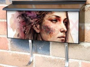 Beautiful Native Girl #5 Townhouse Mailbox Cover