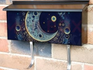 Celestial Moon and Planets #1 Townhouse Mailbox Cover
