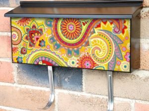 Beautiful Paisley Design #5 Townhouse Mailbox Cover
