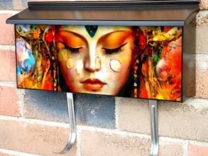 Beautiful Indian Goddess Townhouse Mailbox Cover