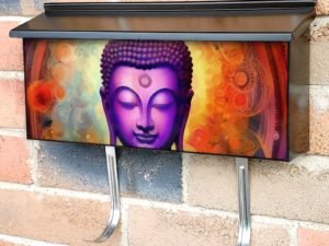 Beautiful Buddha Portrait Townhouse Mailbox Cover