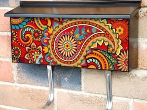 Beautiful Paisley Design #6 Townhouse Mailbox Cover