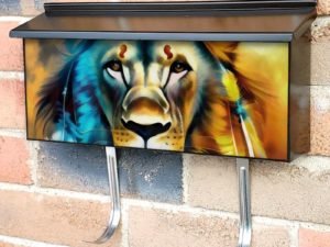 Beautiful Native Lion #3 Townhouse Mailbox Cover