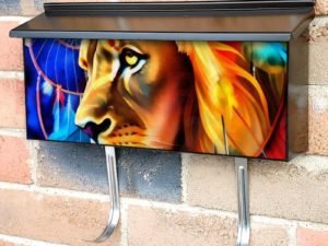 Beautiful Native Lion #4 Townhouse Mailbox Cover