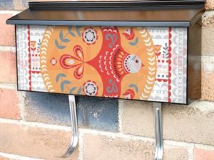 Folk Bird and Flowers Townhouse Mailbox Cover