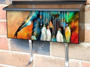 Colorful Dreamcatcher #4 Townhouse Mailbox Cover