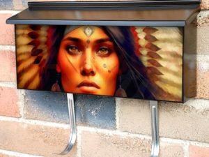 Gorgeous Native Girl #1 Townhouse Mailbox Cover