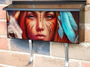 Gorgeous Native Girl #2 Townhouse Mailbox Cover