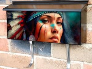 Gorgeous Native Girl #3 Townhouse Mailbox Cover