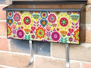 Cute Folk Flower Pattern Townhouse Mailbox Cover