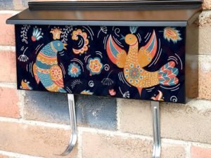 Tweeting Folk Birds Townhouse Mailbox Cover