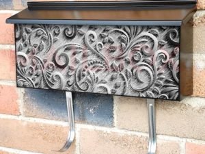 Silver Color Batik Pattern Townhouse Mailbox Cover