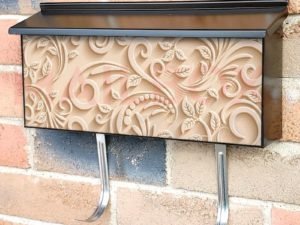 Cream Color Batik Pattern Townhouse Mailbox Cover