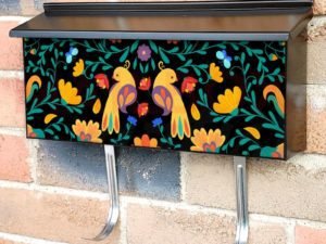 Folk Bird Couple #2 Townhouse Mailbox Cover