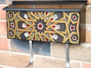 Golden Mandala Folklore Design Townhouse Mailbox Cover