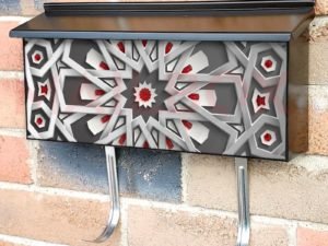 Grey Mandala Folklore Design Townhouse Mailbox Cover