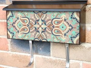 Beautiful Paisley Design #3 Townhouse Mailbox Cover