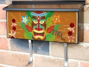 Aloha Hawaiian Tiki Design Townhouse Mailbox Cover