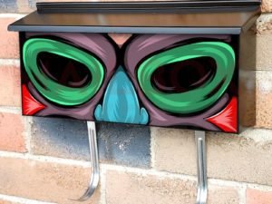 Hawaiian Tiki Statue Face Townhouse Mailbox Cover