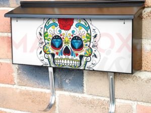 Sugar Skull and Flowers #3 Townhouse Mailbox Cover