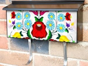 Hungarian Kalocsa Folk Design Townhouse Mailbox Cover