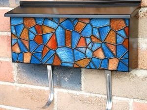 Beautiful Stained Glass Design #2 Townhouse Mailbox Cover