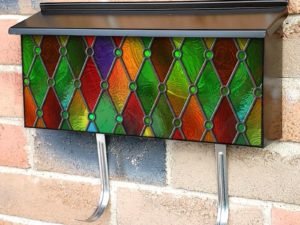 Beautiful Stained Glass Design #3 Townhouse Mailbox Cover