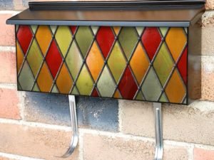 Beautiful Stained Glass Design #4 Townhouse Mailbox Cover