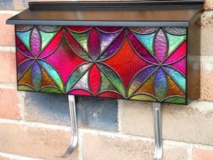 Beautiful Stained Glass Design #6 Townhouse Mailbox Cover