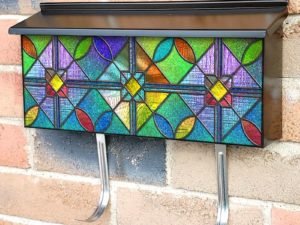 Beautiful Stained Glass Design #7 Townhouse Mailbox Cover