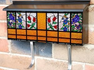 Beautiful Stained Glass Design #8 Townhouse Mailbox Cover