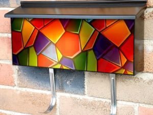Beautiful Stained Glass Design #9 Townhouse Mailbox Cover