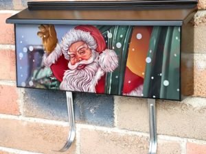 Christmas Santa Express Townhouse Mailbox Cover