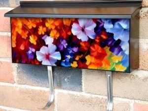Beautiful Rainbow Daisies Townhouse Mailbox Cover