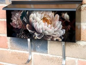 Delicate White Peonies #2 Townhouse Mailbox Cover