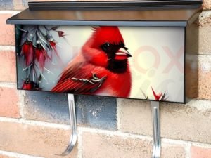 Beautiful Winter Cardinal Townhouse Mailbox Cover