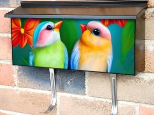 Adorable Spring Birds Townhouse Mailbox Cover