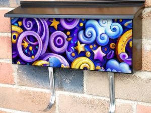 Moons, Stars and Clouds Townhouse Mailbox Cover