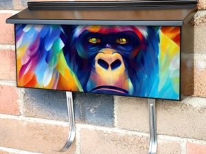 Beautiful Rainbow Orangutan Townhouse Mailbox Cover