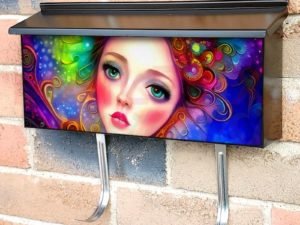 Lady of Flowers #3 Townhouse Mailbox Cover