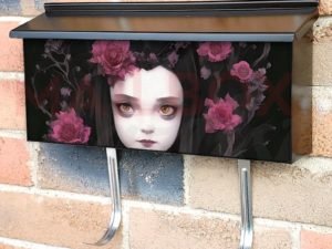 Cute Goth Girl Townhouse Mailbox Cover